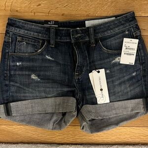 Treasure & Bond Women's Dark Denim Shorts